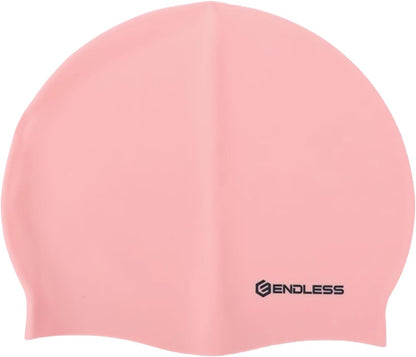 Endless EL1019 Classic Comfortable Plain Silicon Swimming Cap | Material : Silicon | Fully Elastic Waterproof Swimming Cap for Long and Short Hair with Thicker Edge | For Adults, Women and Men