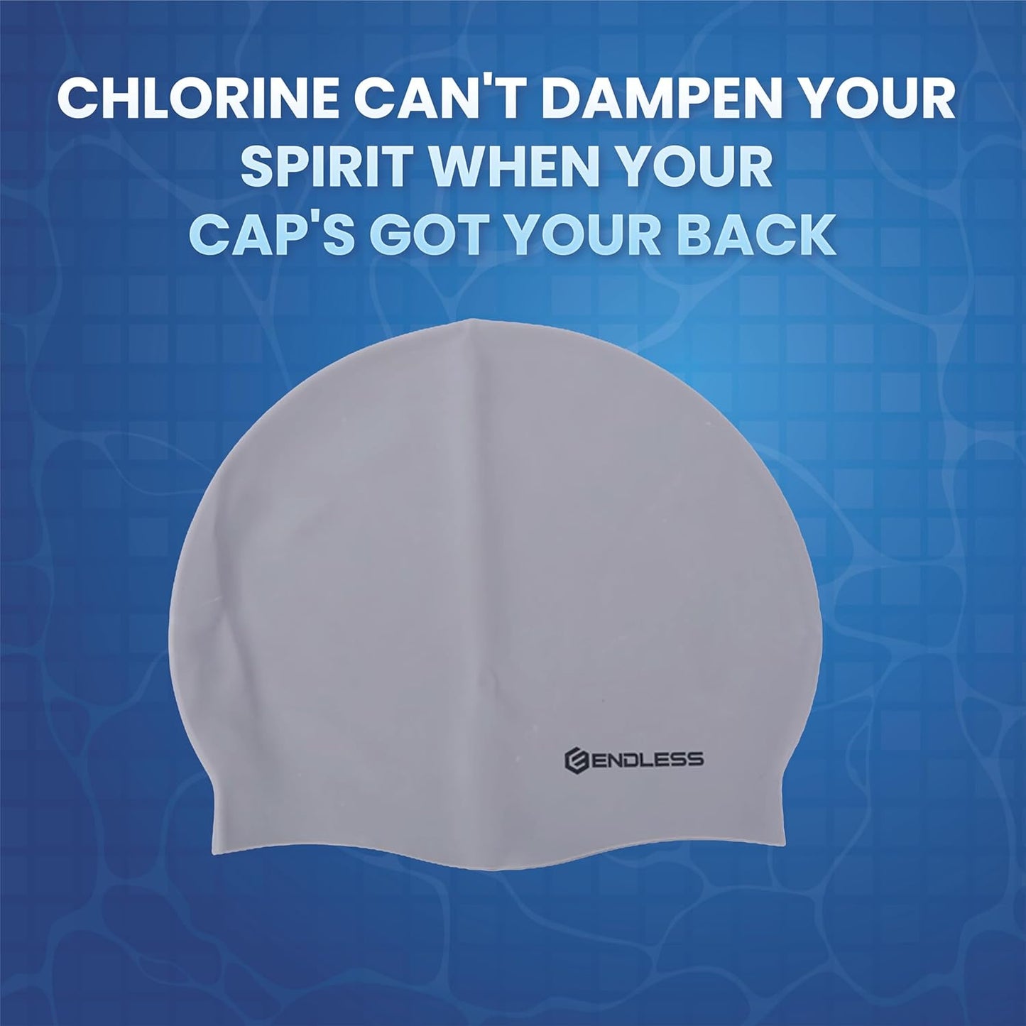 Endless EL1019 Classic Comfortable Plain Silicon Swimming Cap | Material : Silicon | Fully Elastic Waterproof Swimming Cap for Long and Short Hair with Thicker Edge | For Adults, Women and Men