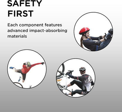 Endless EL1028 Protective Guard Kit for Skating, Cycling and Skateboarding with Knee, Elbow and Wrist Protector | Material: ABS, Nylon | With Adjustable Straps to Fit Perfectly for Adults