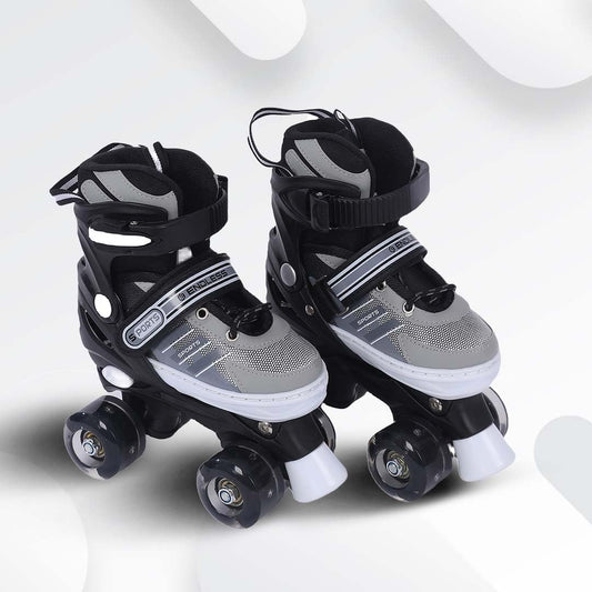 Endless EL1029 Adjustable Roller Skates Medium Size 34 EUR (UK 1.5) - 38 EUR (UK 5) for 6 to 12 Years | Strong Chassis and 70 mm PU Four Flashing Wheels | ABEC 7 Bearings | Indoor and Outdoor