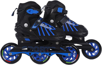 Endless EL1031 Inline Adjustable Skates | Aluminium Chassis and 100 mm PU Three Wheels | with ABEC 9 Bearings | Indoor and Outdoor