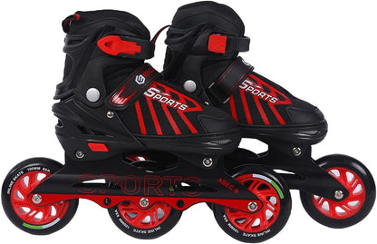 Endless EL1031 Inline Adjustable Skates | Aluminium Chassis and 100 mm PU Three Wheels | with ABEC 9 Bearings | Indoor and Outdoor