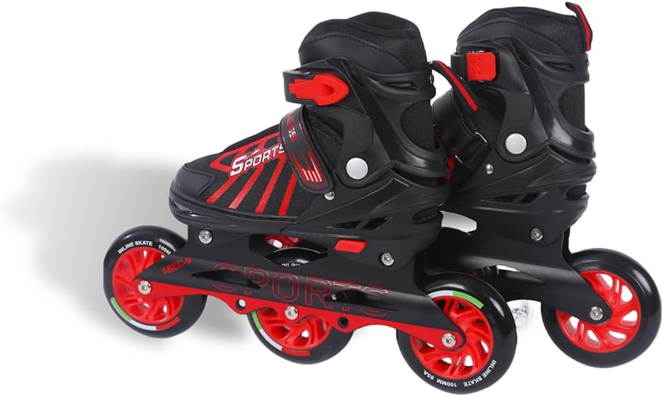 Endless EL1031 Inline Adjustable Skates | Aluminium Chassis and 100 mm PU Three Wheels | with ABEC 9 Bearings | Indoor and Outdoor