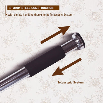 Endless EL1035 Stainless Steel Adjustable Pull Up Bar for Home Doorway | Material: Stainless Steel | For Strengthening Exercises at Home or Gym with Anti-Skid Cushion Grip | For Adult, Men and Women