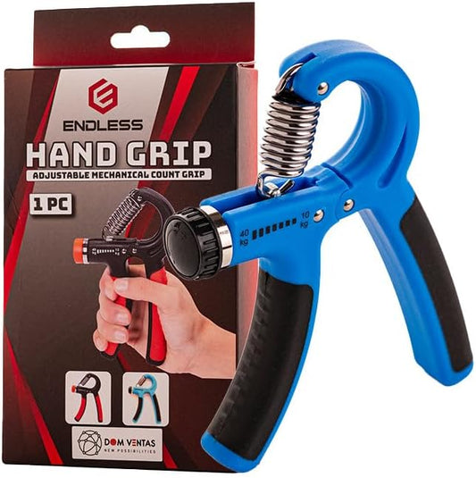 ENDLESS EL-1039 Adjustable Hand Grip Strengthener | Level: 10Kg to 40Kg Resistance | Equipment to Use in Home and Gym | for Forearm & Finger Power Gripper Exercises | Color: Assorted