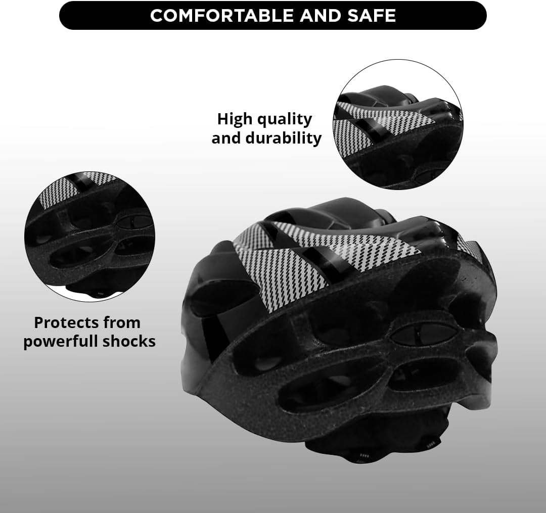 Endless EL1049 Cycle and Skates Helmet with Adjustable Strap | With Inside Cushioning Padding for Comfort | For Adults, Women and Men | Size: Free Size| Material : Polycarbonate, EPS