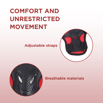 Endless EL1028 Protective Guard Kit for Skating, Cycling and Skateboarding with Knee, Elbow and Wrist Protector | Material : ABS, Nylon | With Adjustable Straps to Fit Perfectly for Adults