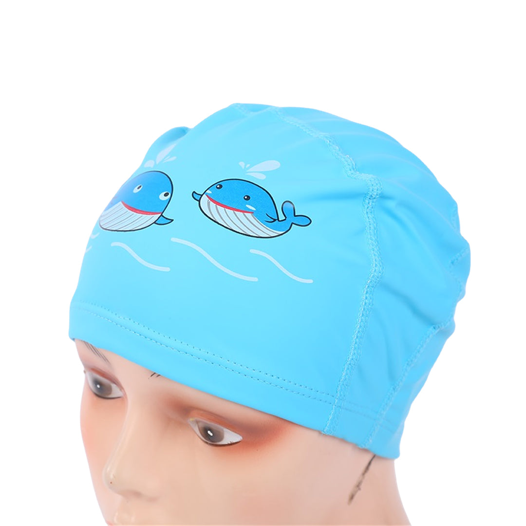 Endless EL1017 Comfortable PU Swimming Cap with Cartoon Design for Kids| Elastic Waterproof Swimming Cap for Long and Short Hair with Thicker Edge| Size: Kid's Size| Material : PU