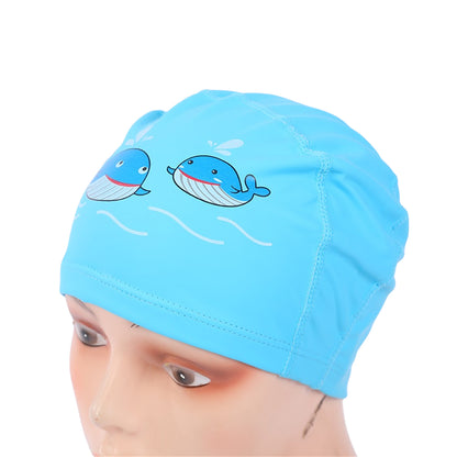 Endless EL1017 Comfortable PU Swimming Cap with Cartoon Design for Kids| Elastic Waterproof Swimming Cap for Long and Short Hair with Thicker Edge| Size: Kid's Size| Material : PU