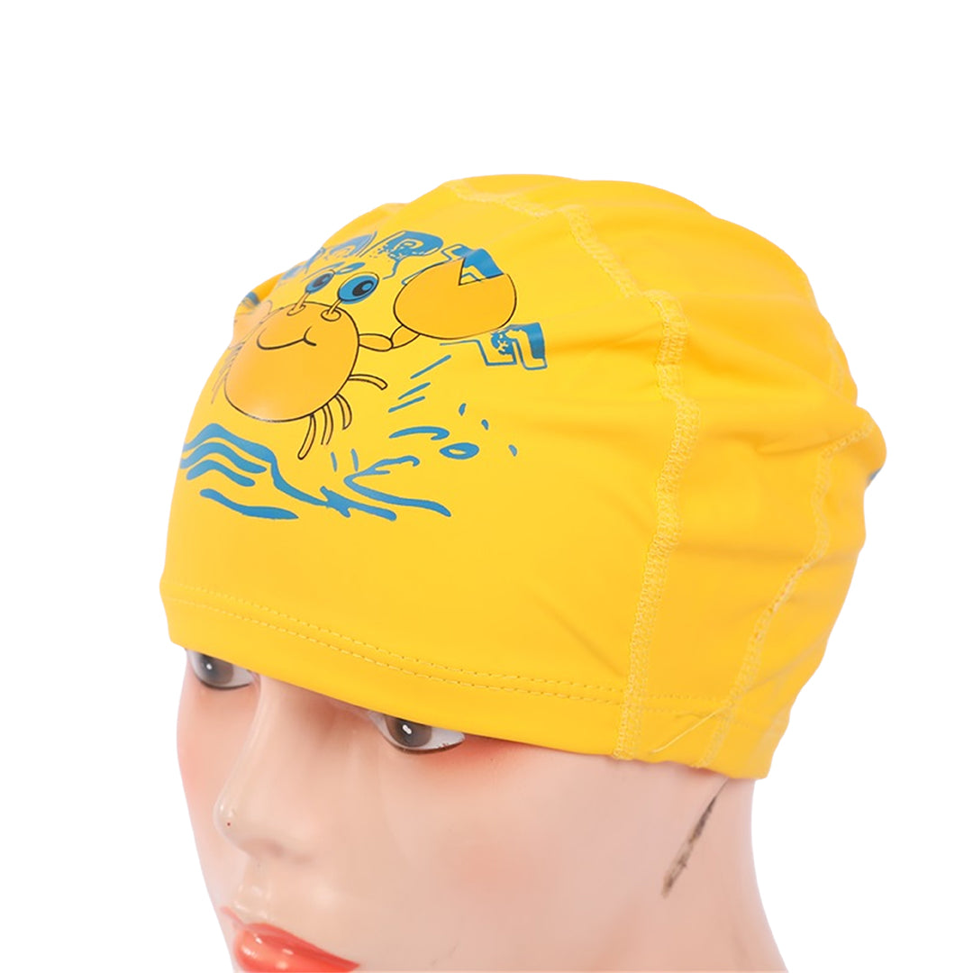 Endless EL1017 Comfortable PU Swimming Cap with Cartoon Design for Kids| Elastic Waterproof Swimming Cap for Long and Short Hair with Thicker Edge| Size: Kid's Size| Material : PU