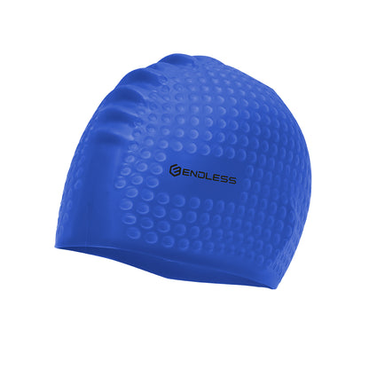 Endless EL1021 Comfortable Silicon Swimming Cap with Bubble Design | Elastic Waterproof Swimming Cap for Long and Short Hair with Thicker Edge | For Adults, Women and Men| Size:Free Size | Material : Silicon