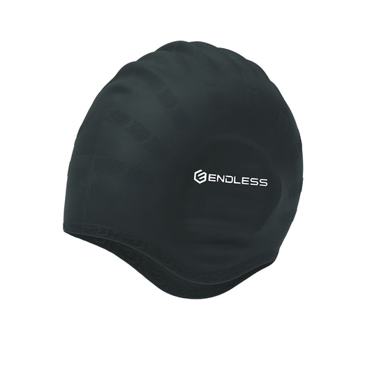 Endless EL1023 Comfortable Silicon Swimming Cap with Ergonomic Ear Pockets | Fully Elastic Waterproof Cap for Long and Short Hair with Thicker Edge | For Adults, Women and Men| Size: Free Size | Material : Silicon