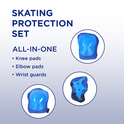 Endless EL1028 Protective Guard Kit for Skating, Cycling and Skateboarding with Knee, Elbow and Wrist Protector | Material : ABS, Nylon | With Adjustable Straps to Fit Perfectly for Adults