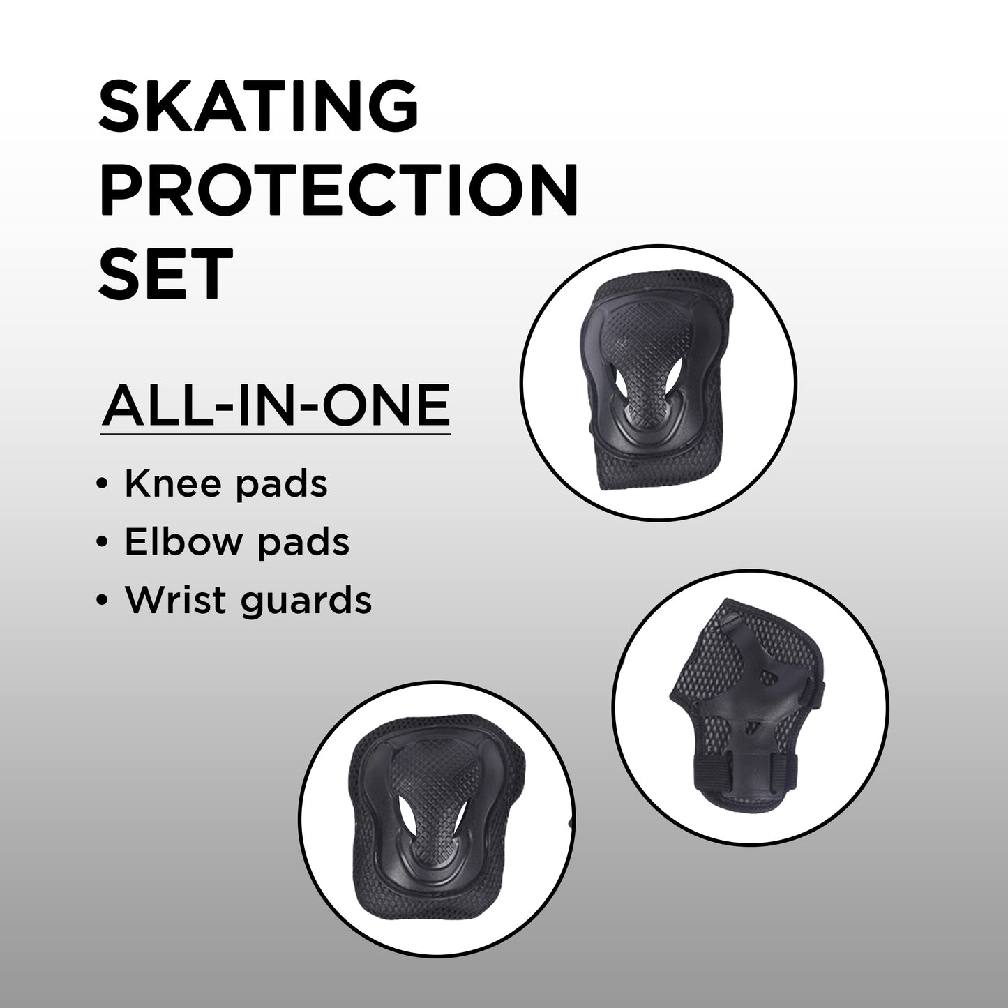 Endless EL1028 Protective Guard Kit for Skating, Cycling and Skateboarding with Knee, Elbow and Wrist Protector | Material : ABS, Nylon | With Adjustable Straps to Fit Perfectly for Adults