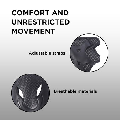 Endless EL1028 Protective Guard Kit for Skating, Cycling and Skateboarding with Knee, Elbow and Wrist Protector | Material : ABS, Nylon | With Adjustable Straps to Fit Perfectly for Adults