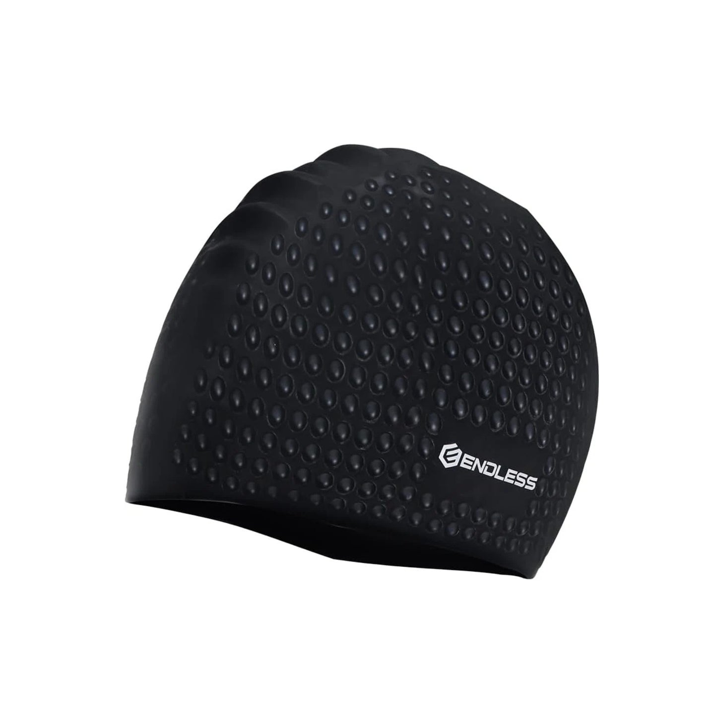 Endless EL1021 Comfortable Silicon Swimming Cap with Bubble Design | Elastic Waterproof Swimming Cap for Long and Short Hair with Thicker Edge | For Adults, Women and Men|Free Size|Material : Silicon