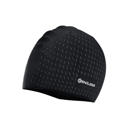 Endless EL1021 Comfortable Silicon Swimming Cap with Bubble Design | Elastic Waterproof Swimming Cap for Long and Short Hair with Thicker Edge | For Adults, Women and Men|Free Size|Material : Silicon