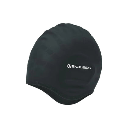 Endless EL1023 Comfortable Silicon Swimming Cap with Ergonomic Ear Pockets | Material : Silicon | Fully Elastic Waterproof Cap for Long and Short Hair with Thicker Edge | For Women and Men