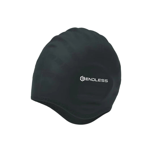 Endless EL1023 Comfortable Silicon Swimming Cap with Ergonomic Ear Pockets | Material : Silicon | Fully Elastic Waterproof Cap for Long and Short Hair with Thicker Edge | For Women and Men