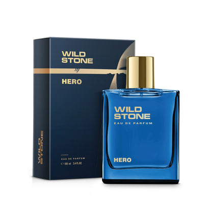 Wild Stone Hero Long Lasting Premium Perfume for Men | Eau de Parfum (EDP) | 100 ml / 3.4 Fl oz | Best Gift for Him l Premium Perfume for Men l Infused with Aromatic & Marine Notes
