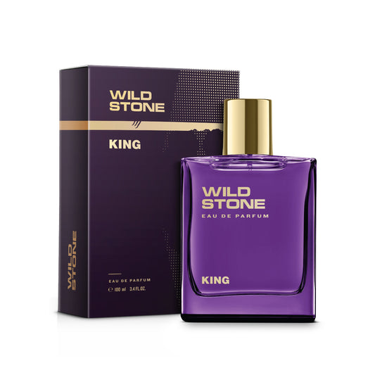 Wild Stone King Perfume for Men, 3.4oz | Long-Lasting Eau de Parfum | Notes of Grapefruit, Leather & Agarwood | Party Wear Scent | Premium Gift for Him | Active Lifestyle Fragrance