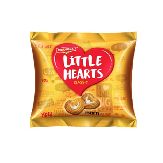 Britannia Little Hearts Biscuits 26.4oz (750g) - Soft and Delicious Biscuits - Kids Favorite Cookies (Pack of 1)