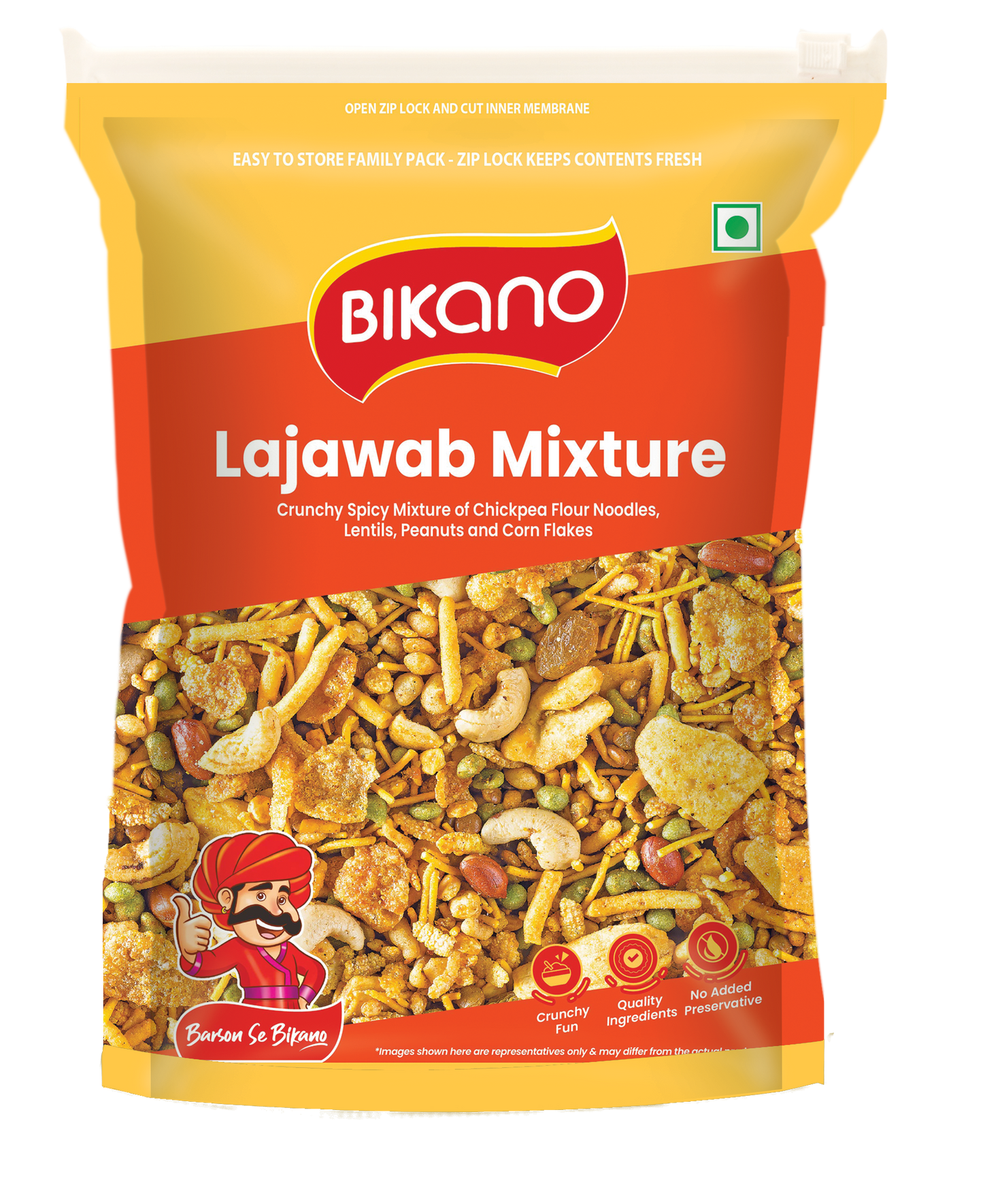 Bikano Lajawab Mixture 400g – Crispy, Spicy & Irresistibly Crunchy Indian Namkeen | Vegetarian Snack