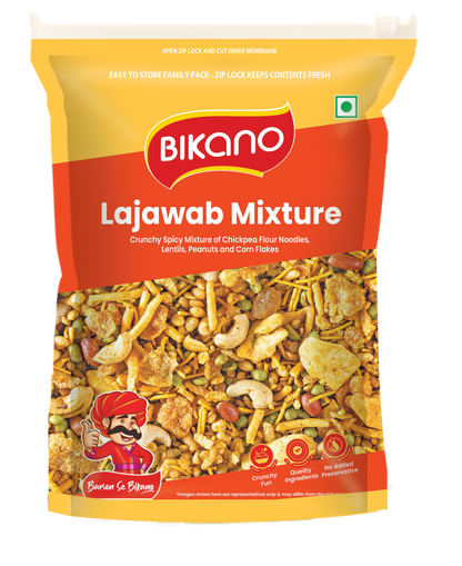 Bikano Lajawab Mixture 400g – Crispy, Spicy & Irresistibly Crunchy Indian Namkeen | Vegetarian Snack