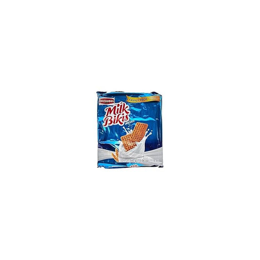 Britannia Milk Bikis Biscuits | 19.04oz (540g) | Crunchy Milk Cream Biscuits – Kids’ Favorite Snack for Breakfast & Tea Time | Pack of 1