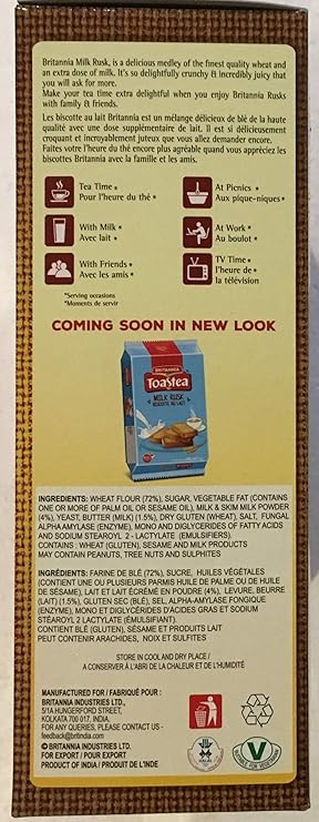 Britannia Milk Rusk | Super Saver Pack 1.12kg (4x280g) | Crunchy Toast Biscuit with the Goodness of Milk – Perfect for Tea & Breakfast | Pack of 4