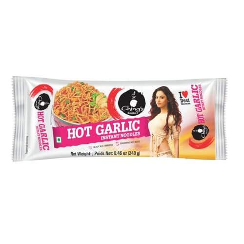Ching's Hot Garlic Instant Noodles | 240g Pack | Fiery and Flavorful Instant Noodles with Bold Garlic Taste – One of the World’s Spiciest Noodles