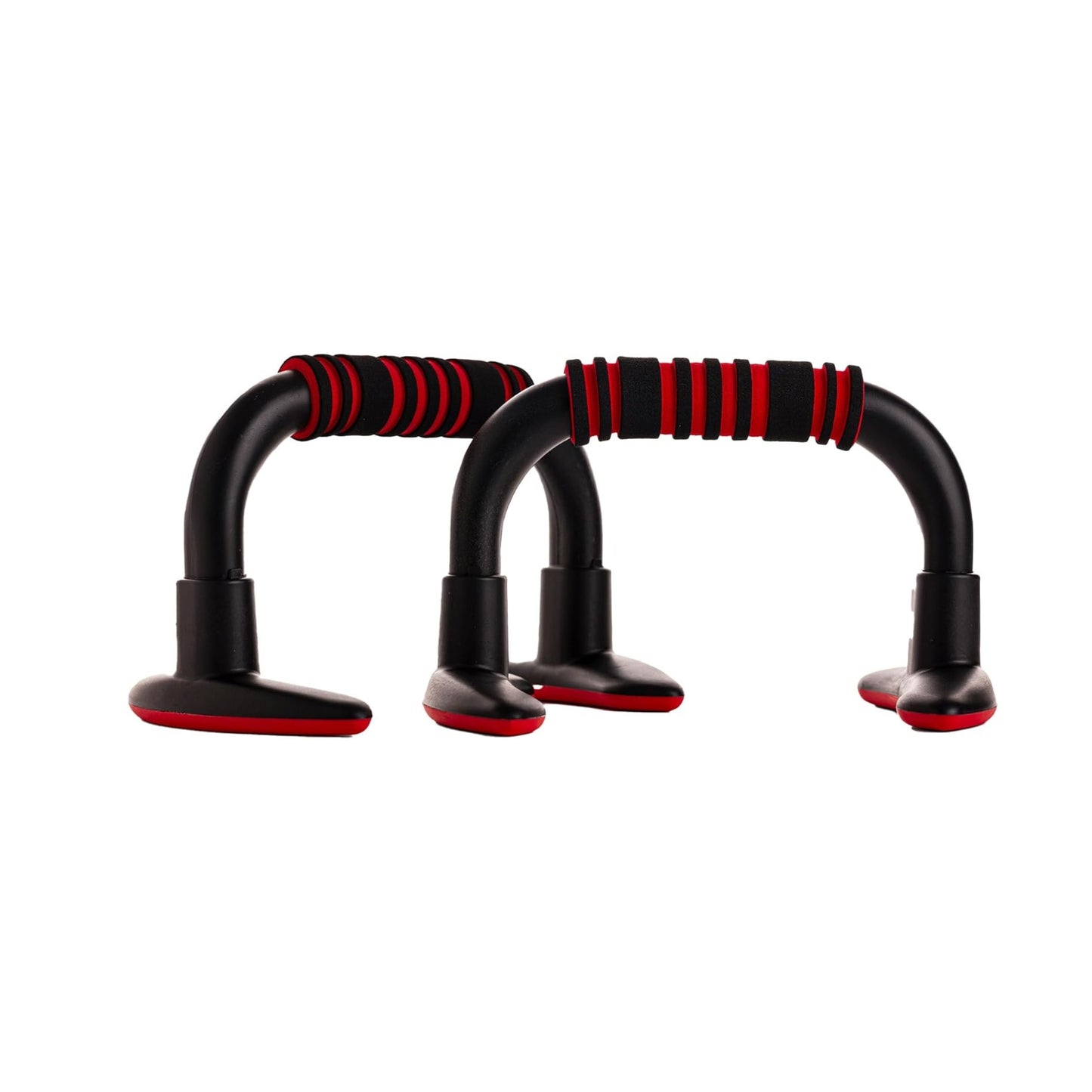 Endless EL1042 Push Up Stands With Foam Handle | Material: Steel, Plastic | For Upper Body Workouts | Comfortable Foam Grip | Non-Slip Bars and Less Wrist Strain | Color: Black-Red