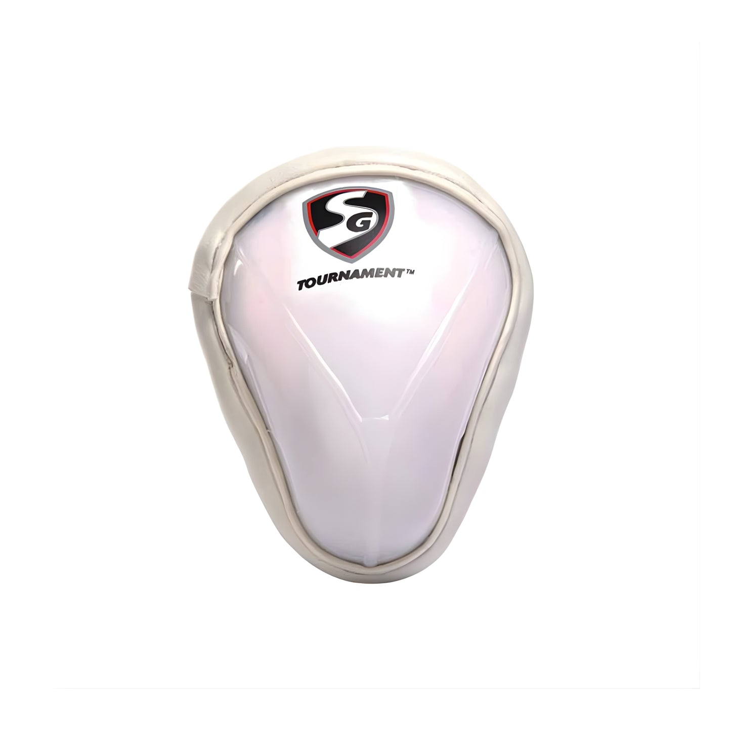 SG Premium Abdominal Pads | White | Men's Size | Plastic | Men | High Impact-Resistant | Foam Casing | Fluffed Cotton Stuffing | Groin Protection | Fits Jockstraps & Briefs