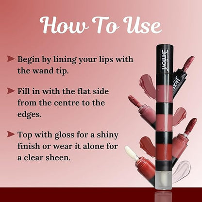 USA Stack Attack 4 in 1 Liquid Lipstick – Boss Bold | 4ml | Long-Lasting, Smudge-Proof, Highly Pigmented Shades in One Stackable Design