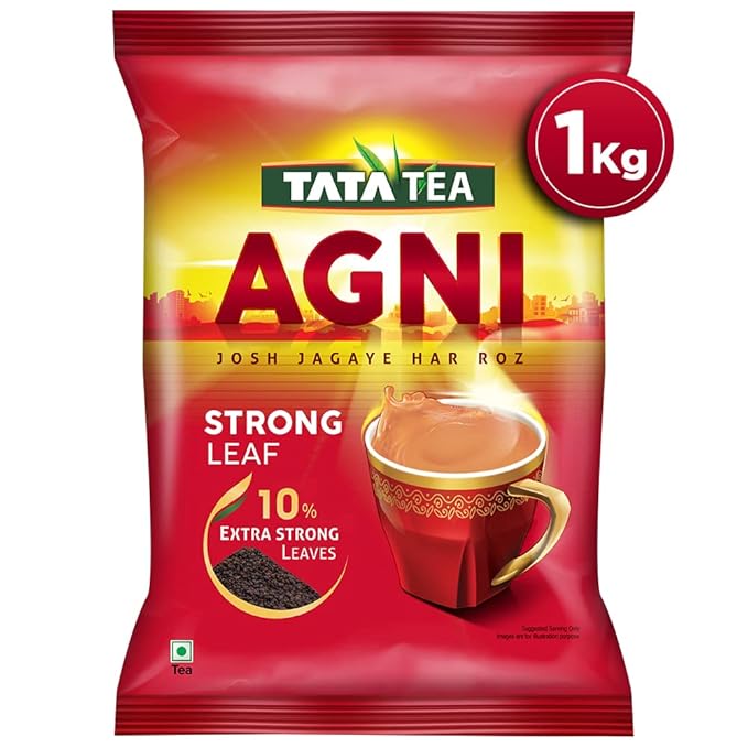 Tata Tea Agni | 1kg Pack | Strong and Refreshing Black Tea – Perfect for Chai Lovers – Rich Aroma and Bold Flavor | Loose Leaf Tea