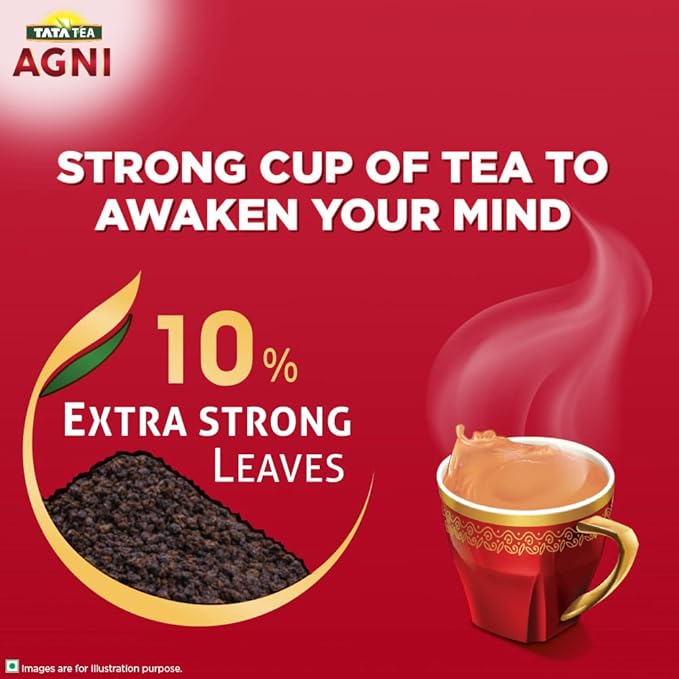 Tata Tea Agni | 1kg Pack | Strong and Refreshing Black Tea – Perfect for Chai Lovers – Rich Aroma and Bold Flavor | Loose Leaf Tea