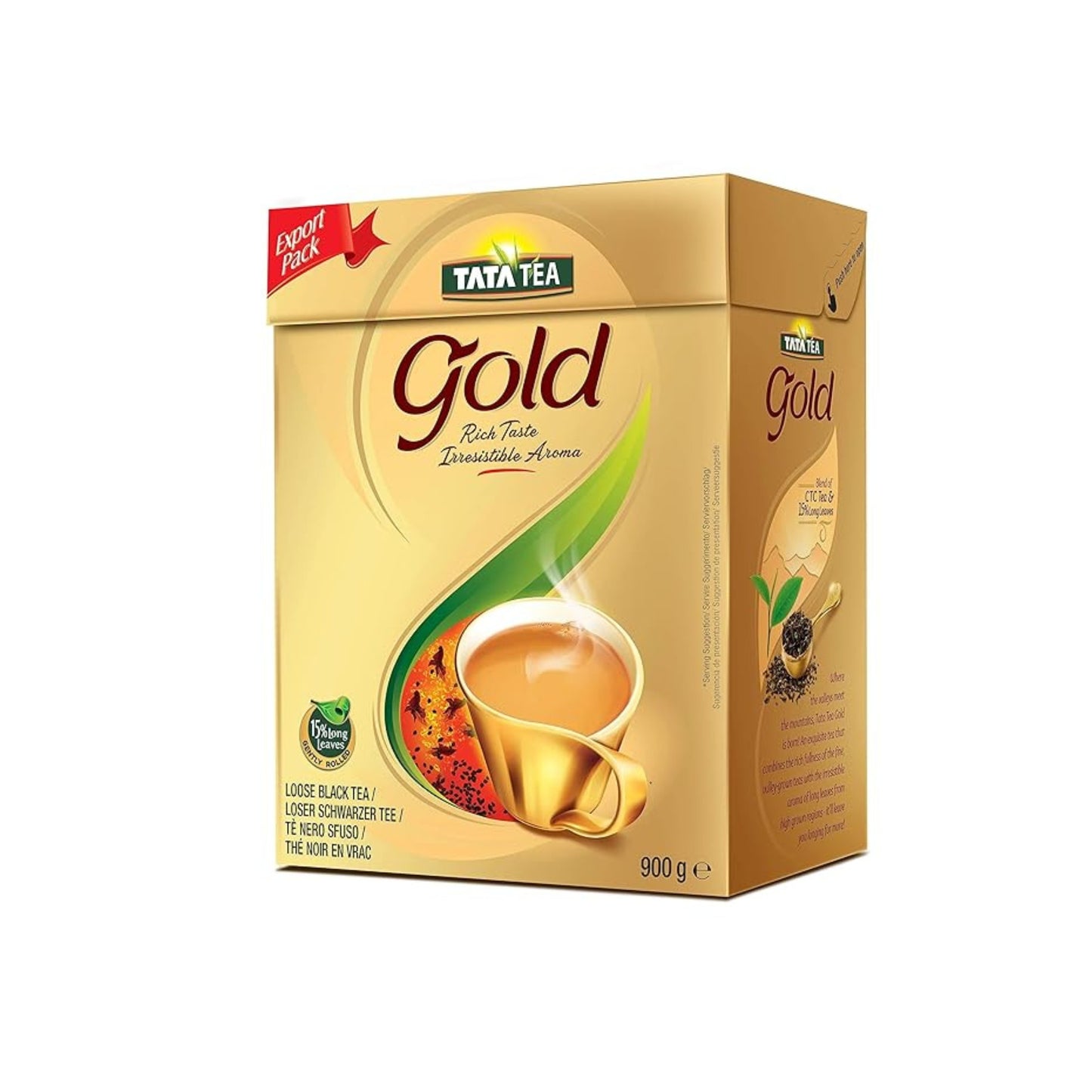 TATA Tea Gold Loose Leaf Premium Black Tea | 31.7oz (900g) | Rich Aroma and Smooth Taste – Perfect for Chai or Black Tea Lovers | Loose Leaf Indian Tea