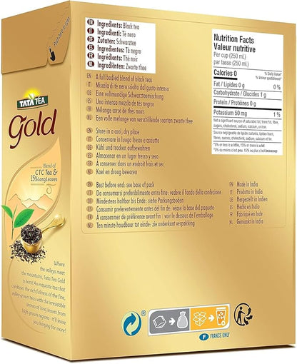 TATA Tea Gold Loose Leaf Premium Black Tea | 31.7oz (900g) | Rich Aroma and Smooth Taste – Perfect for Chai or Black Tea Lovers | Loose Leaf Indian Tea
