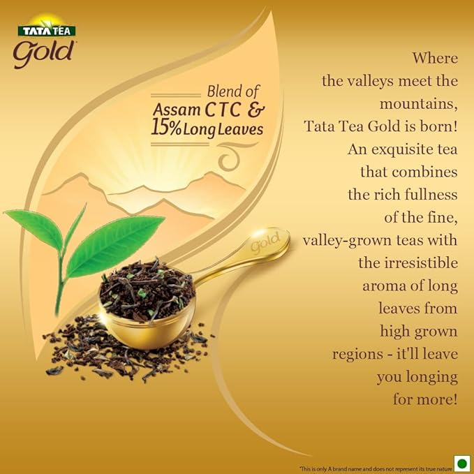 Tata Tea Gold | 500g Pouch | Rich Aroma and Smooth Taste Black Tea – Perfect for Chai or Plain Tea