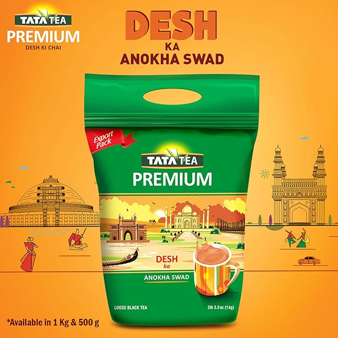 Tata Tea Premium | Loose Leaf Black Tea | 1kg Pack | Rich and Aromatic Indian Tea – Perfect for Chai or Plain Tea