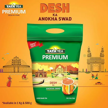 Tata Tea Premium | Loose Leaf Black Tea | 1kg Pack | Rich and Aromatic Indian Tea – Perfect for Chai or Plain Tea