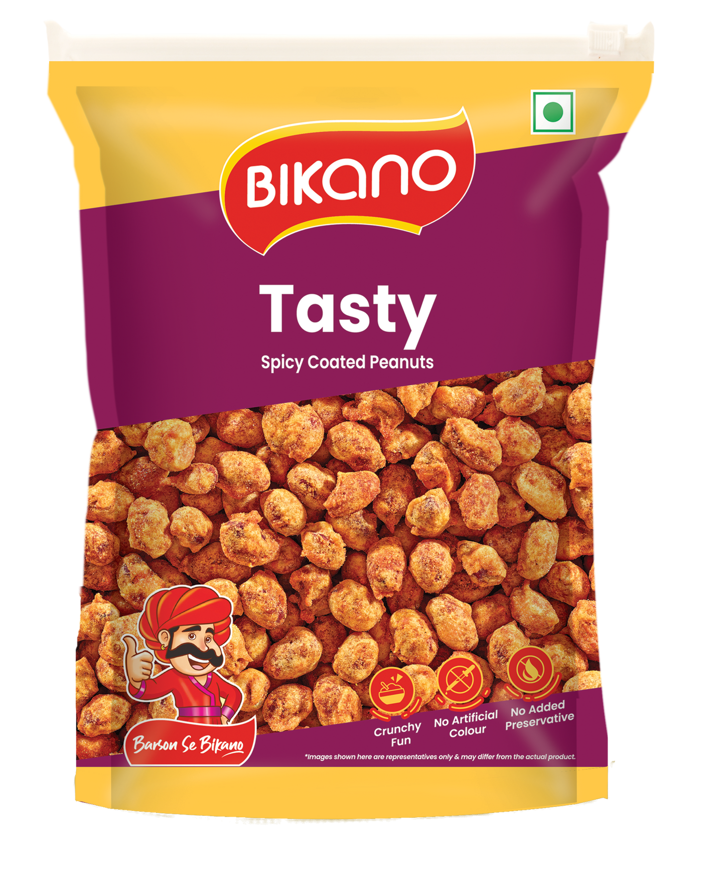 Bikano Tasty Spicy Crunchy & Roasted Snack | Premium Nutty Delight with Rich Spices | Perfect Munch for Any Time | Packed with Bold Flavors & Quality Ingredients – 350g