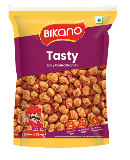 Bikano Tasty Spicy Crunchy & Roasted Snack | Premium Nutty Delight with Rich Spices | Perfect Munch for Any Time | Packed with Bold Flavors & Quality Ingredients – 350g