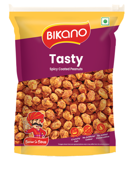 Bikano Tasty Spicy Crunchy & Roasted Snack | Premium Nutty Delight with Rich Spices | Perfect Munch for Any Time | Packed with Bold Flavors & Quality Ingredients – 350g