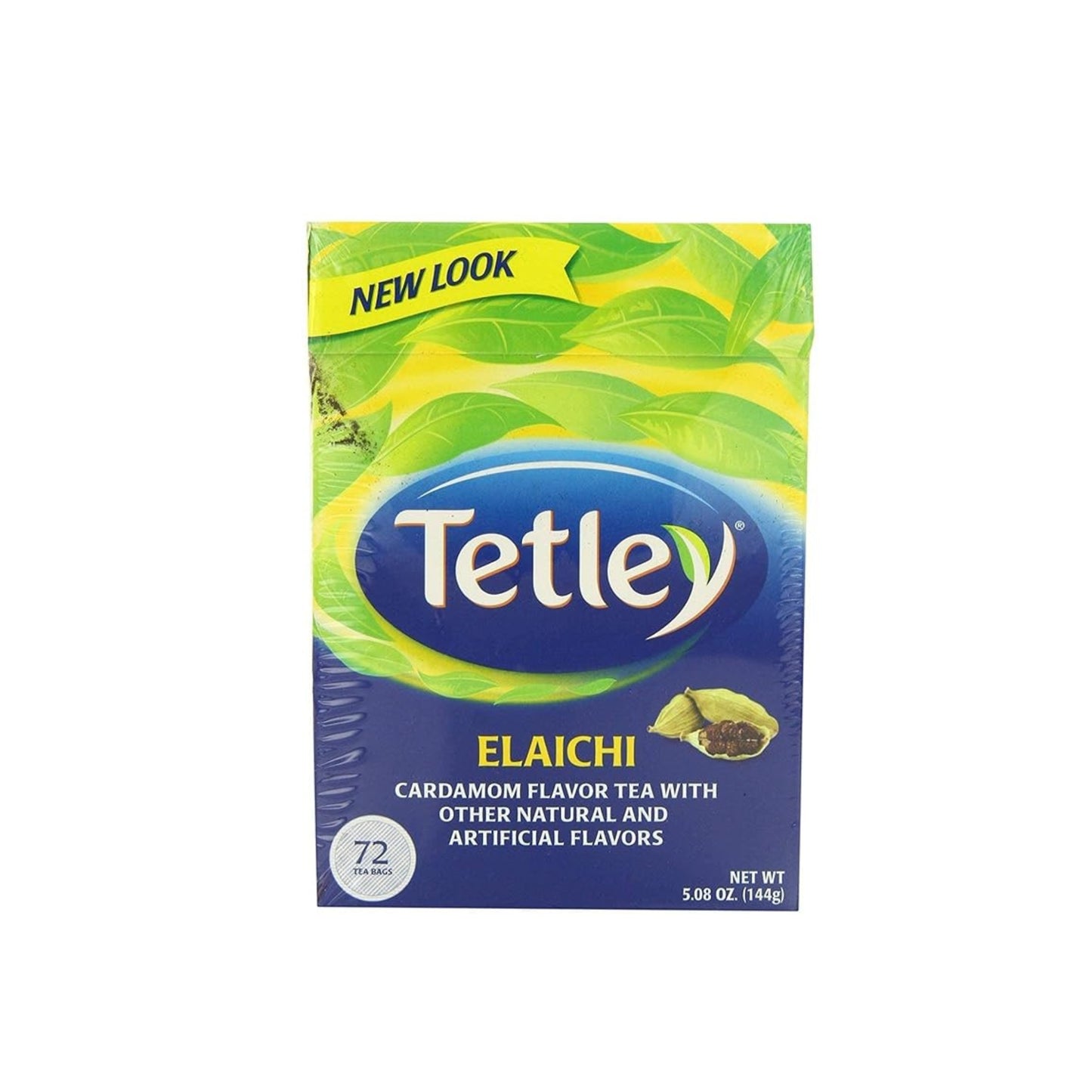 Tetley Elaichi Tea Bags  72 Count (144g) | Flavored Black Tea with Natural Cardamom – Aromatic and Refreshing Chai | Indian Spiced Tea Bags