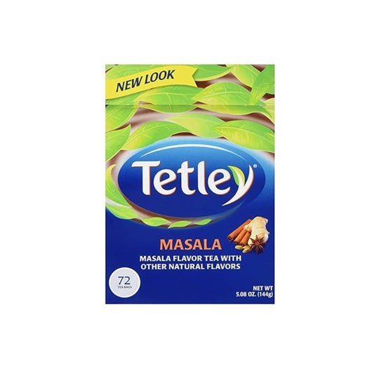 Tetley Masala Tea Bags | 72 Count | Spiced Black Tea with Authentic Indian Masala Blend – Bold and Aromatic Chai | Perfect for Milk Tea