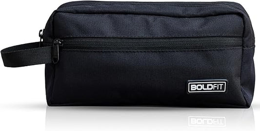 Boldfit Toiletry Bag for Men Toiletry Bag for Women Makeup Pouch, Travel Essentials Travel Organizer Makeup Bag Travel Pouch for Men for Travel Accessories Travel Kit for Toiletries, Wash Bag - Black,