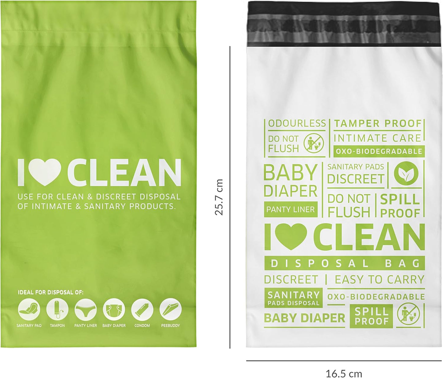 Bodyguard Baby Diaper Disposable Bag | Leak-Proof, Odor-Locking & Eco-Friendly Disposal Bags | Hygienic Waste Bags for Baby Diapers, Sanitary Products & Wet Wipes