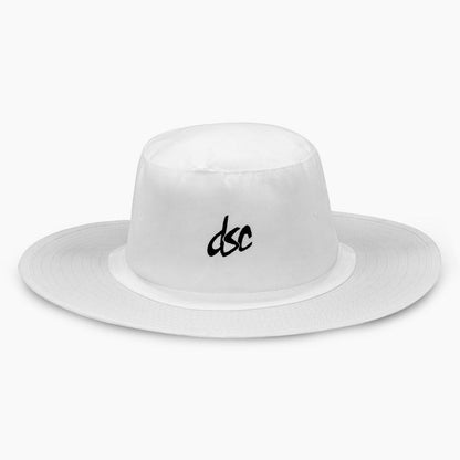 DSC Panama Atmos Round Cricket Hat | Color: White | Material: Cotton | Umpire Hat for Mens & Women | Extra Wide Brim | Maximum Sunlight Protection | Comfortable and Classy