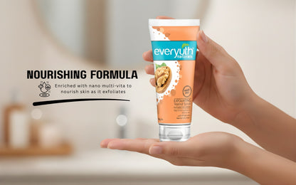 Walnut Face Scrub for Deep Exfoliation, Natural Walnut Granules for Smooth & Clear Skin, Gentle Daily Facial Scrub, 150g (Pack of 2)